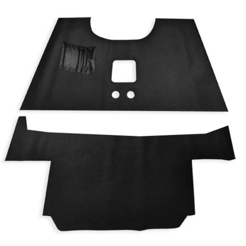 Black Carpet Floor Mat Kit For Cab And Sleeper For Freightliner Cascadia With Manual Transmission