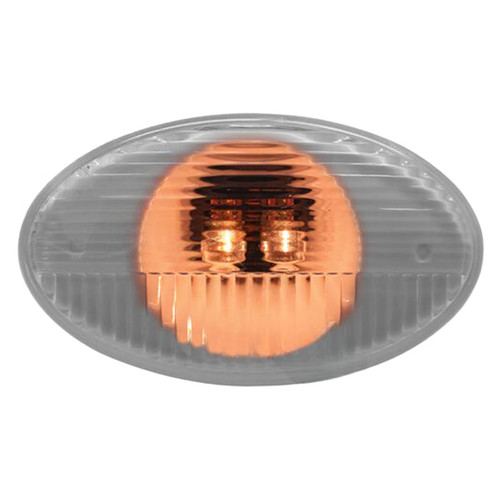 Hood Marker Lamp 3-Pin - White Bulb / Clear Lens For Freightliner M2