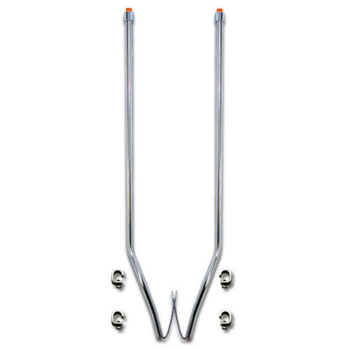 48 Inch 304 Stainless Steel Bumper Guide With Amber Led Lights, Multi Angle Bend Style For Ford F650, F750