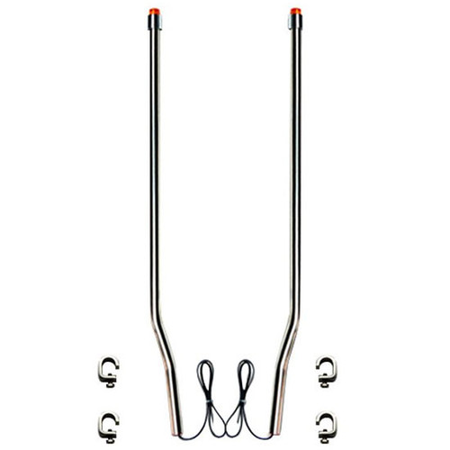 3 Inch Bores SS Led Bumper Guides - With Offset For Ford F150 2004-2019