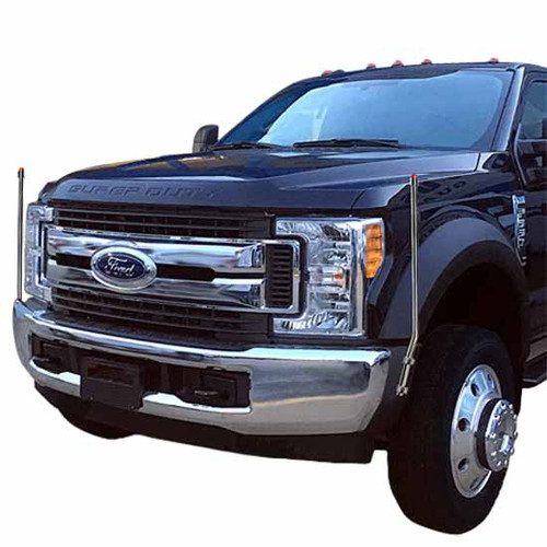 32 Inch Bores SS Led Bumper Guides - With Offset For Ford Steel Bumper
