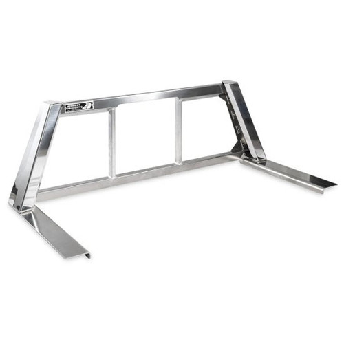 Smooth Aluminum Open Post Cab Rack W/ Tank Brite Uprights & Window Fits Ford F250, F350 & F450 Super Duty