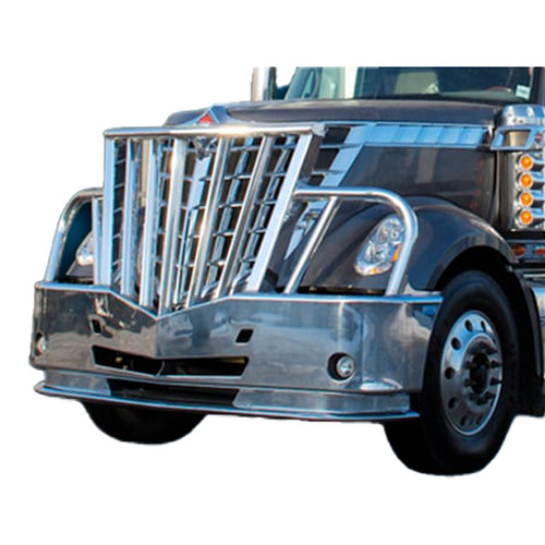 Aluminum Moose Bumper Guard W/ Boxed Vertical Uprights Fits International LoneStar