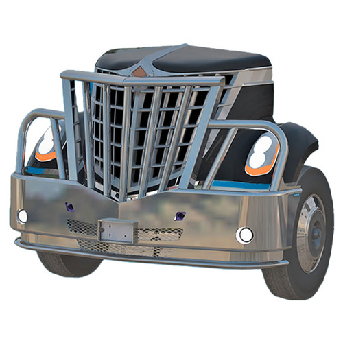 Aluminum Moose Bumper Guard W/ Boxed Vertical Uprights & Quick Latch Fits International LoneStar