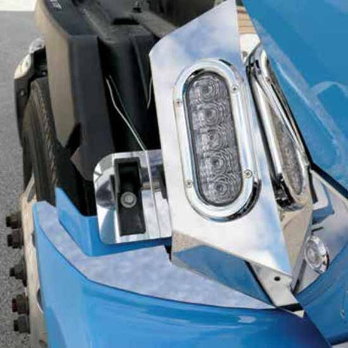 Stainless Steel Front Top Fairing Trim For International Prostar 2008-2018 - Pair