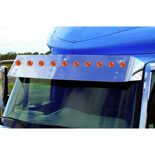5 Inch 12. Drop Visor With 10 Beehive Amber Leds For International Lt, Lonestar, Prostar With Hi Rise Pro Sleeper