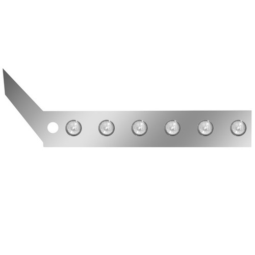 2 Inch Stainless Steel Cab Panels With 24 Amber/Clear Flat Leds For International Prostar With Heater Plug 2008-2018