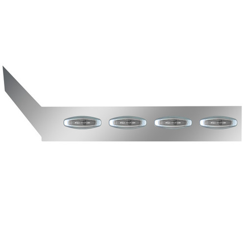 Stainless Steel Cab Panels With 8 Amber/Clear Led Crew Lights For International Prostar