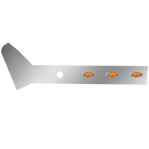 Stainless Steel Cab Panels With Block Heater Plug, 14 Amber/Amber Mini Leds For International Lt