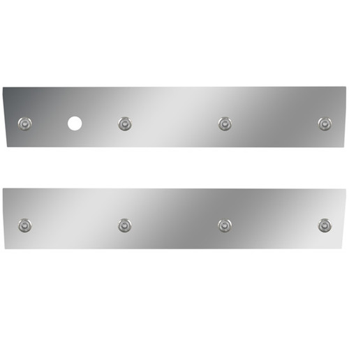 75 Inch 25. 304 SS Angle-Under Cab Panels With 8 Bullseye Amber/Clear Leds For International 9900I/Ix