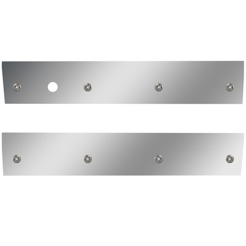 75 Inch 25. 304 SS Angle-Under Cab Panels With 8 - 3/4 Inch Button Amber/Clear Leds For International 9900I/Ix