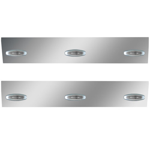 75 Inch 25. 430 S.S. Angle-Under Cab Panels With 8 Crew Amber/Clear Leds For International 9900I/Ix