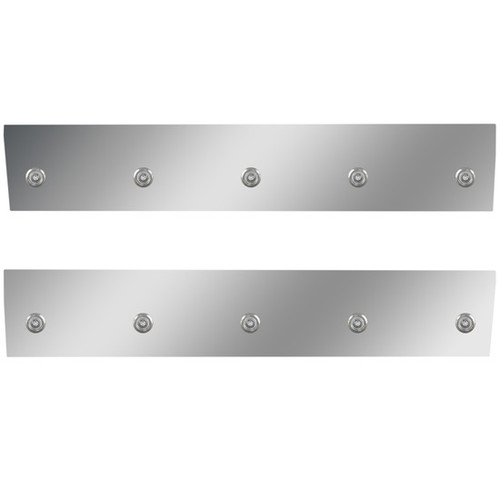 75 Inch 33. 430 S.S. Angle-Under Cab Panels With 10 Bullseye Amber/Clear Leds For International 9900I/Ix
