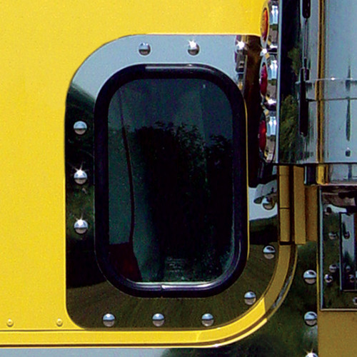 Stainless Steel Lower View Window Trims By Roadworks Fits International 9370