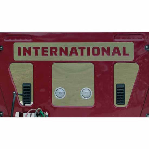 Stainless Steel Rear Sleeper Wall Logo Trim For International Prostar, Lonestar, Lt
