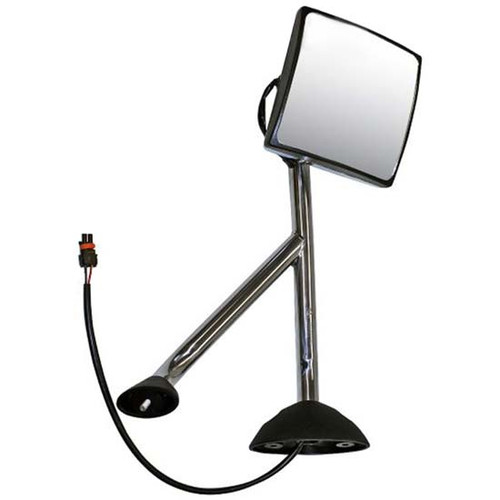 Chrome Convex Heated Mirror W/ Hood Bracket For International DuraStar Passenger Side 2002-2018