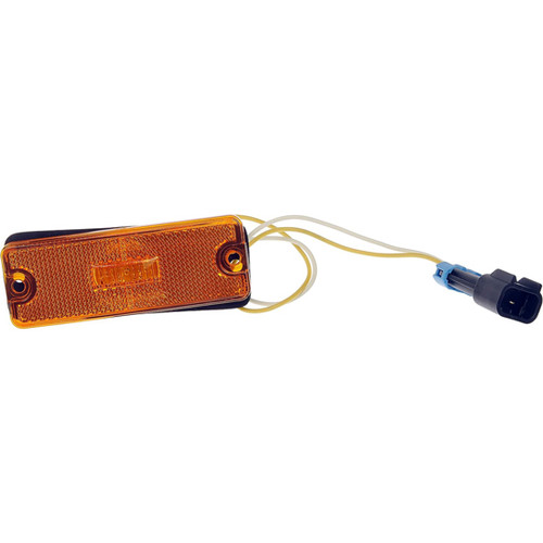 Dual Side Marker And Turn Signal Light Assembly- White Led/ Amber Lens For International Hx615/Hx620