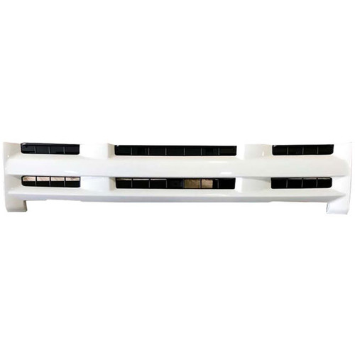 13 Inch White Wide Style Grille, 54 X 5 X With 6 Horizontal Cutouts For Isuzu Npr, Npr-Hd