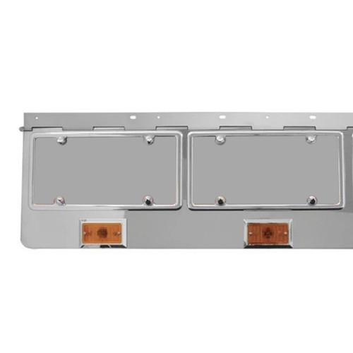 9 Inch 36 X Chrome 2 Frame License Plate Holder With 4 Rectangle Light