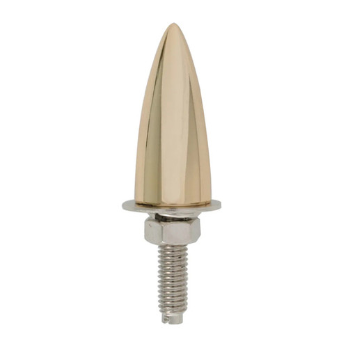 Large Bullet License Frame Fasteners -18K Gold Plated