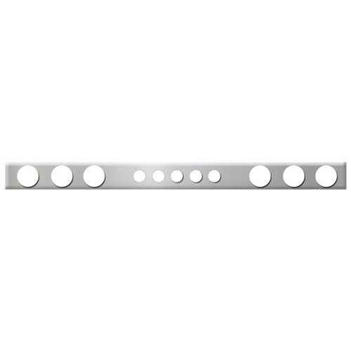4 Inch Chrome Plated Rear Light Bar With 6 - And 5 - 2 Inch Rnd Light Holes