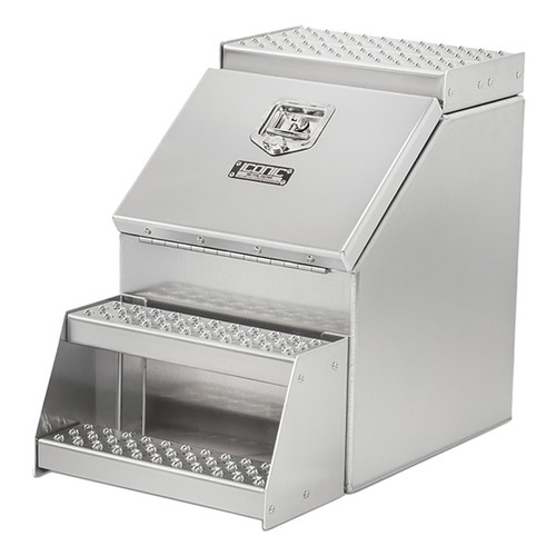 21 Inch 18 X 25.13 X Smooth Aluminum Step Box With Smooth Lid And Lockable T-Handle