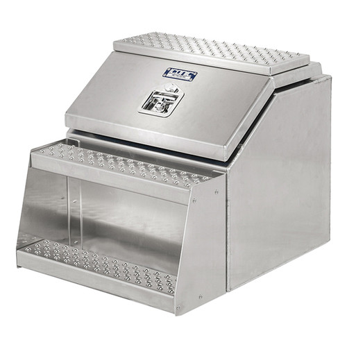 13 Inch 24 X 24 X 29. Smooth Aluminum Big Mouth Step Box With Smooth Stainless Steel Lid