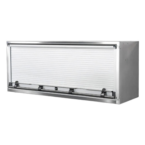 24 Inch 72 X 30 X Smooth Aluminum Tool Box With Aluminum Roll-Up Door And Stainless Steel Grab Bar