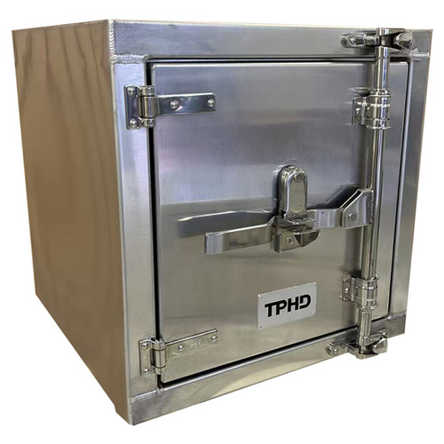 24 X 24 X 24 Inch Smooth Aluminum Underbody Toolbox W/ Single Swing Door