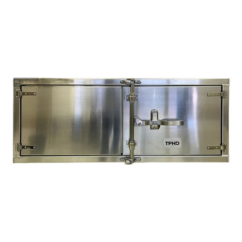 60 X 24 X 24 Inch Smooth Aluminum Underbody Toolbox W/ Single Swing Door