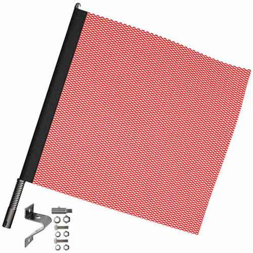 Red Jersey Safety Flag Kit W/ Quick Mount Bracket