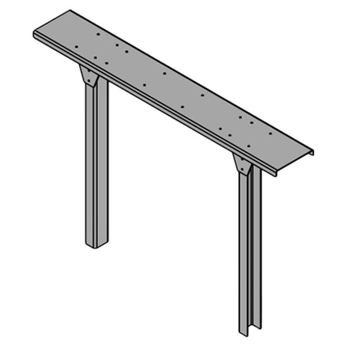 36 Inch Flat Cab Rack Tall Aluminum Light Bar 8 X 51.5 X Bolts To I-Beam