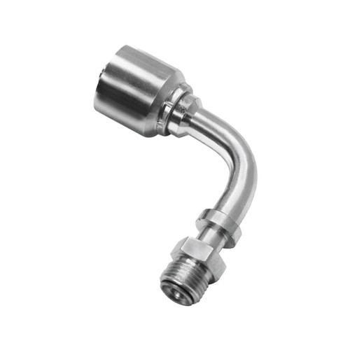 8 Inch Hydraulic Hose Fitting Sae 45 Male 90 Thread .375 Id X 5/ - 18