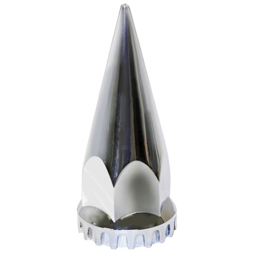 4 Inch 33 Mm X 4 3/ Chrome Spike Thread On Lug Nut Covers - 60 Pack