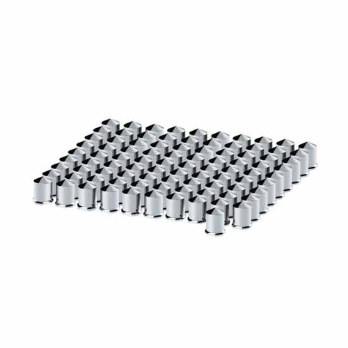 Chrome Plastic Push On Pointed Nut Covers