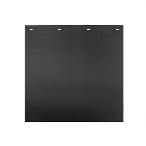 Black Mud Flap Smooth Front W/ Ribbed Back Design 24 X 24 Inch