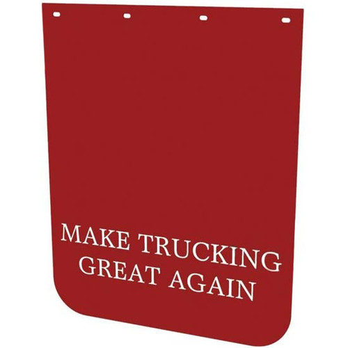 24 X 30 Inch Red Poly Make Trucking Great Again Mud Flaps