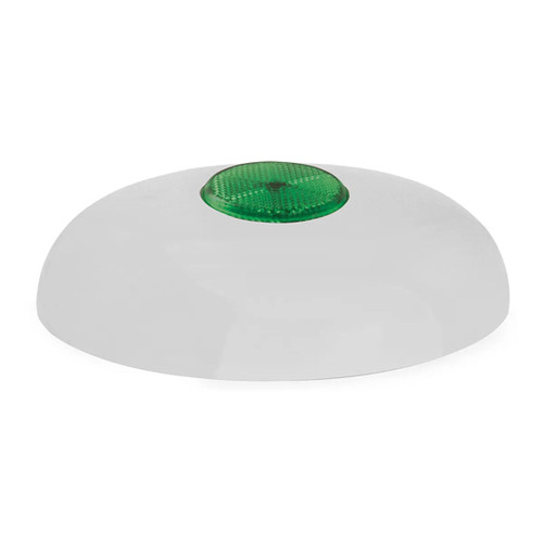 7 Inch 6.25 - Chrome Horn Cover With Center Green Reflector
