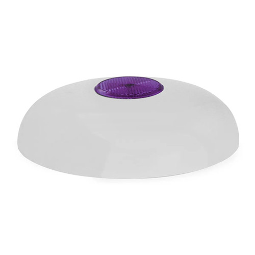 7 Inch 6.25 - Chrome Horn Cover With Center Purple Reflector