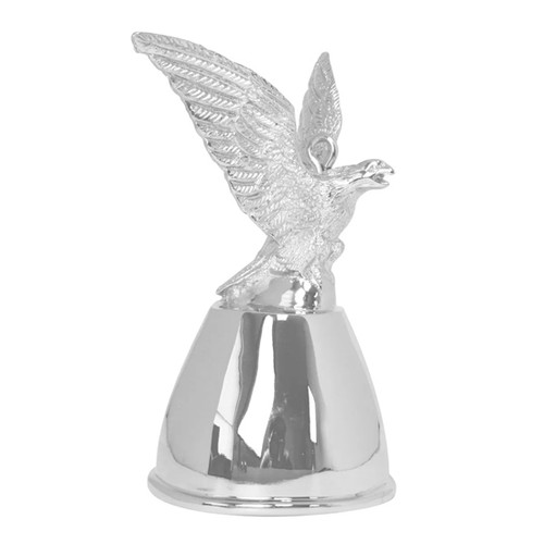 8 Inch Chrome Bell With Eagle On Top 4 7/8 X 6 5/