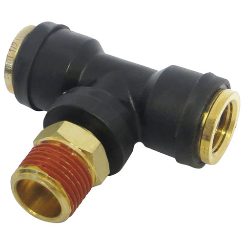 8 Inch Push Lock Connect Swivel Male Branch Tee Dot 1/2 X 3/
