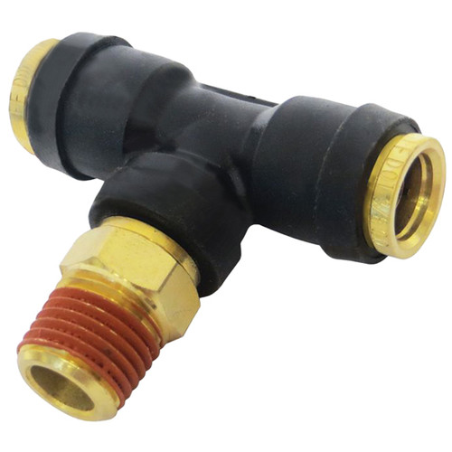 4 Inch Push Lock Connect Swivel Male Branch Tee Dot 3/8 X 1/