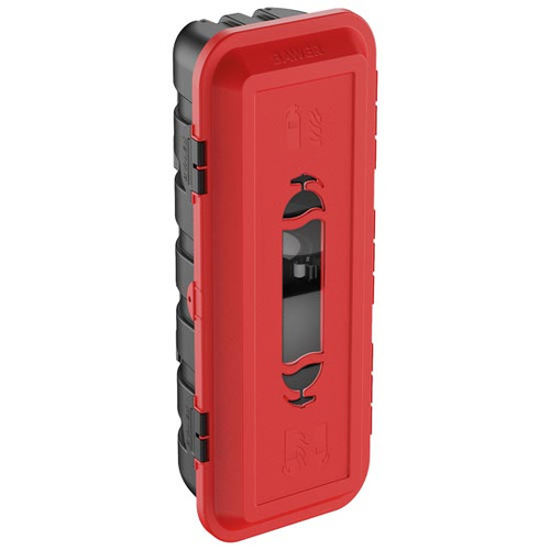 Fire Extinguisher Case Red W/ Clear Window & Internal Nylon Support Ring Fits 13 To 20 Lb Extinguishers