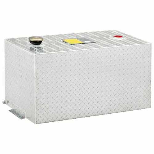 Rectangle Transfer Tank Bright Diamond Plate Aluminum W/ Capacity Options