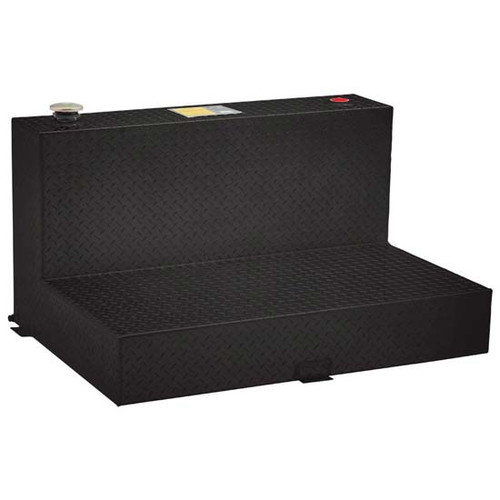 L-Shape Transfer Tank Gloss Black Diamond Plate Aluminum