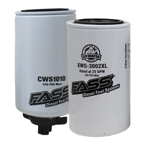 Drop- In Series Fuel System Filter Pack W/ 1 Extreme Water Separator Filters & 1 Coalescing Water Separator