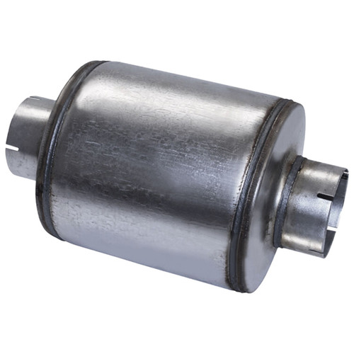 4 Inch Galvanized Steel Exhaust Resonator Inlet / Outlet 9 Inch Body