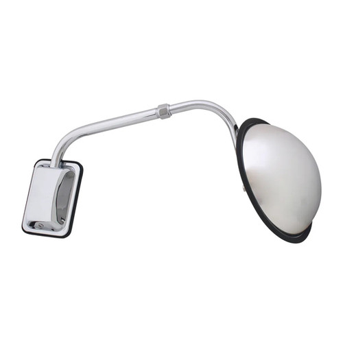 2 Inch 8 1/ Chrome Wide Angle Convex Hood Mount Mirror Assembly