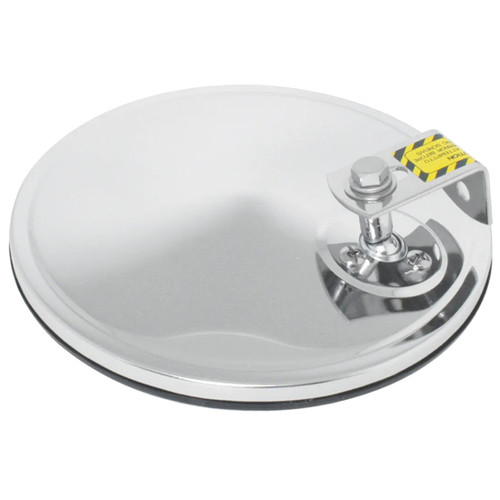 8 Inch Stainless Steel Convex Mirror With L Bracket, Offset Mount
