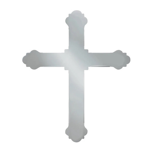 Small Chrome Cross Cutout - Tape Mount